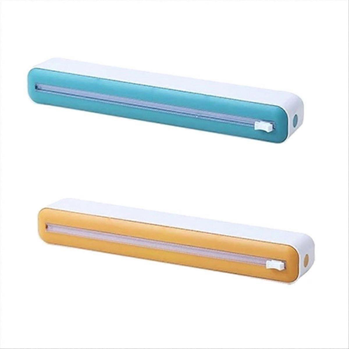 Magnetic Refillable Plastic Wrap Dispenser With Cutter