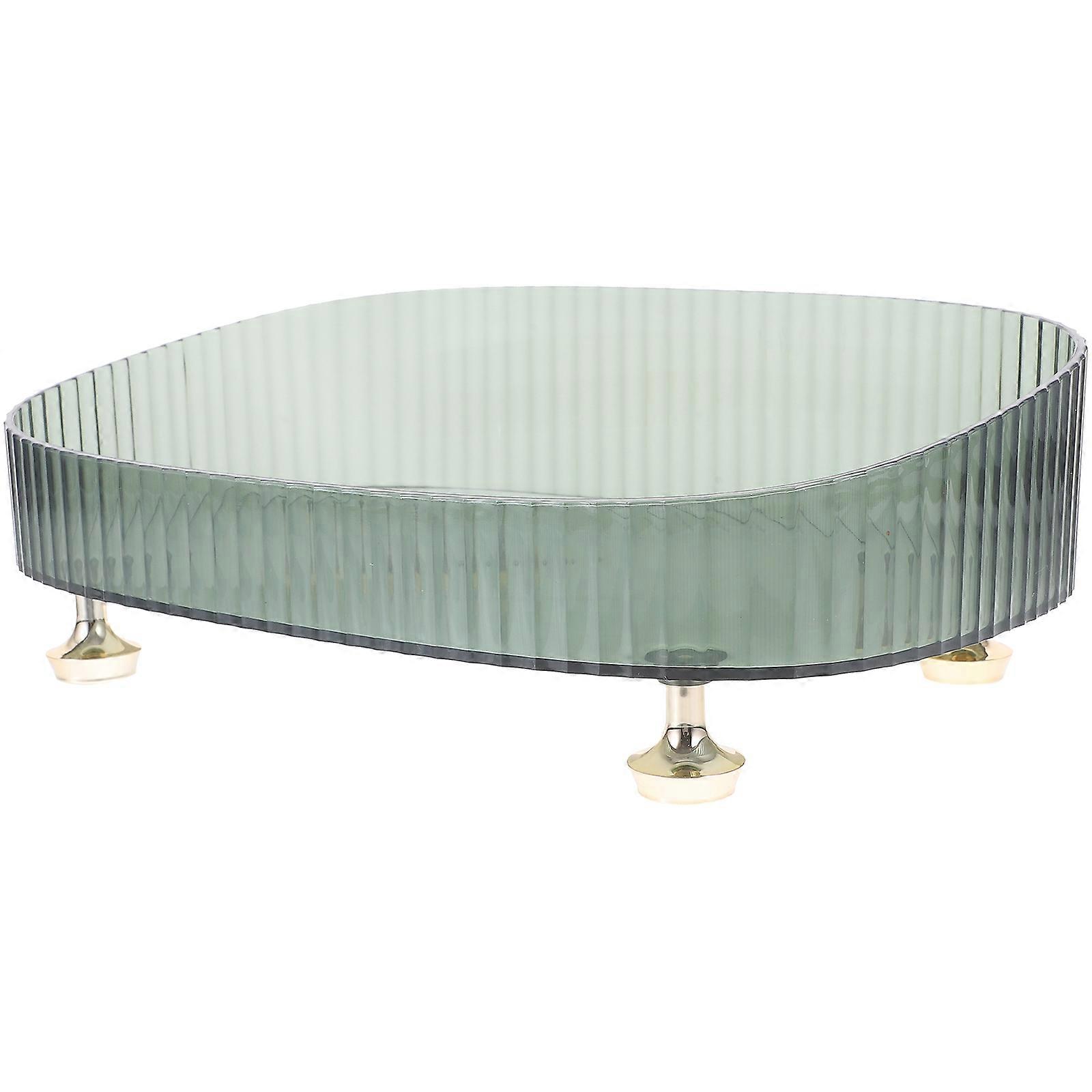 Plastic Perfume Tray Green Vanity Tray for Storage 5Pcs Set