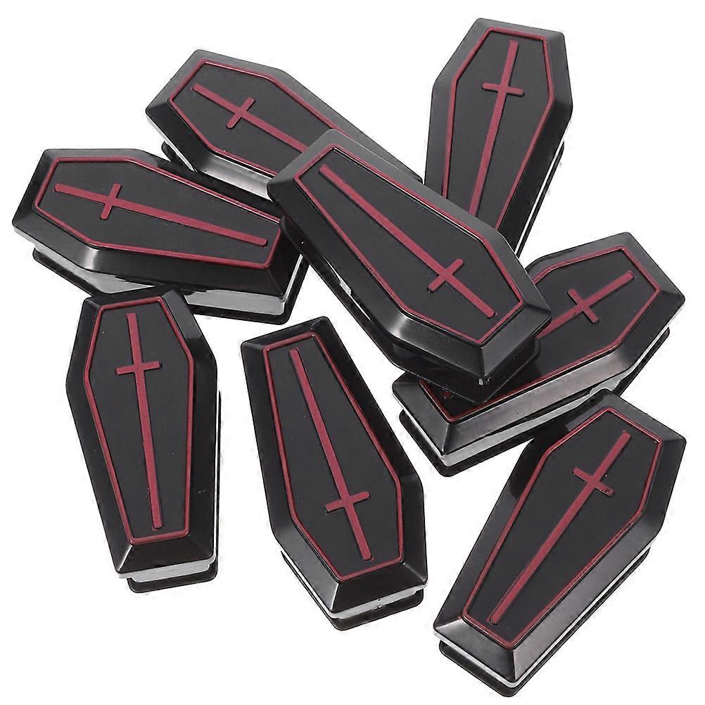 Black Plastic Mini Coffin Boxes for Halloween Decor 36Pcs Miniature Coffin