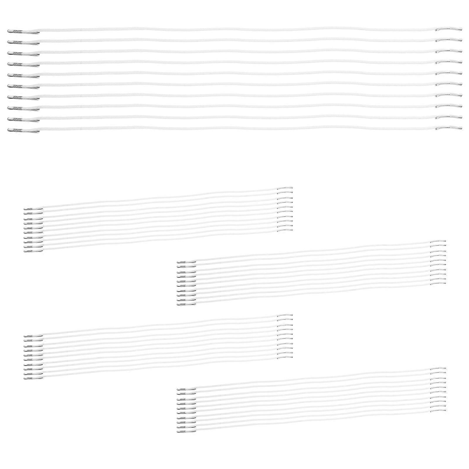 Cordino elastico spinato regolabile per uso artigianale, 50 pezzi, con estremità in metallo