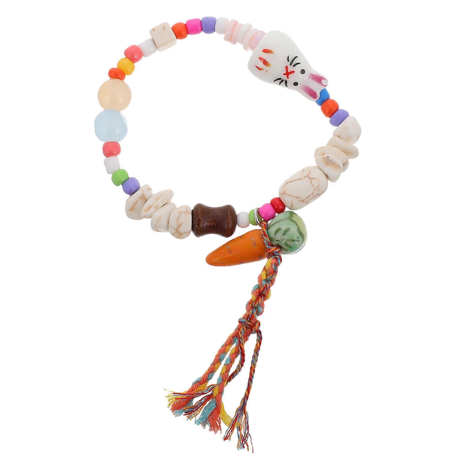 Bunny Bracelet Easter Accessories for Holiday Party with Fun Charm