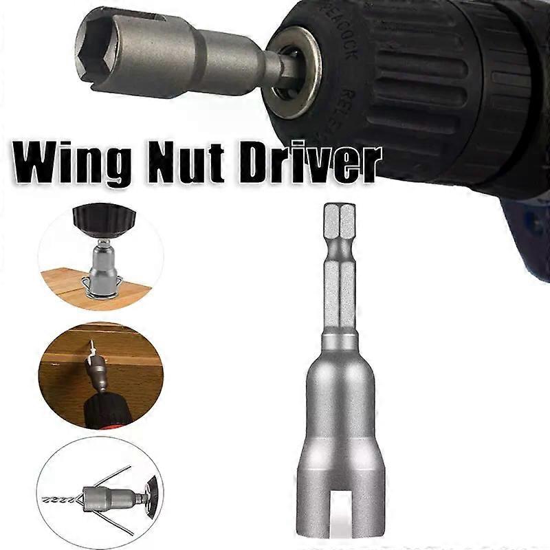 Wing-Shaped Butterfly Nut Socket Wrench Tool U-Shaped Open Hexagonal Slotted Mountain Bolt Clamp Wall Wrench Metric Screw Steel