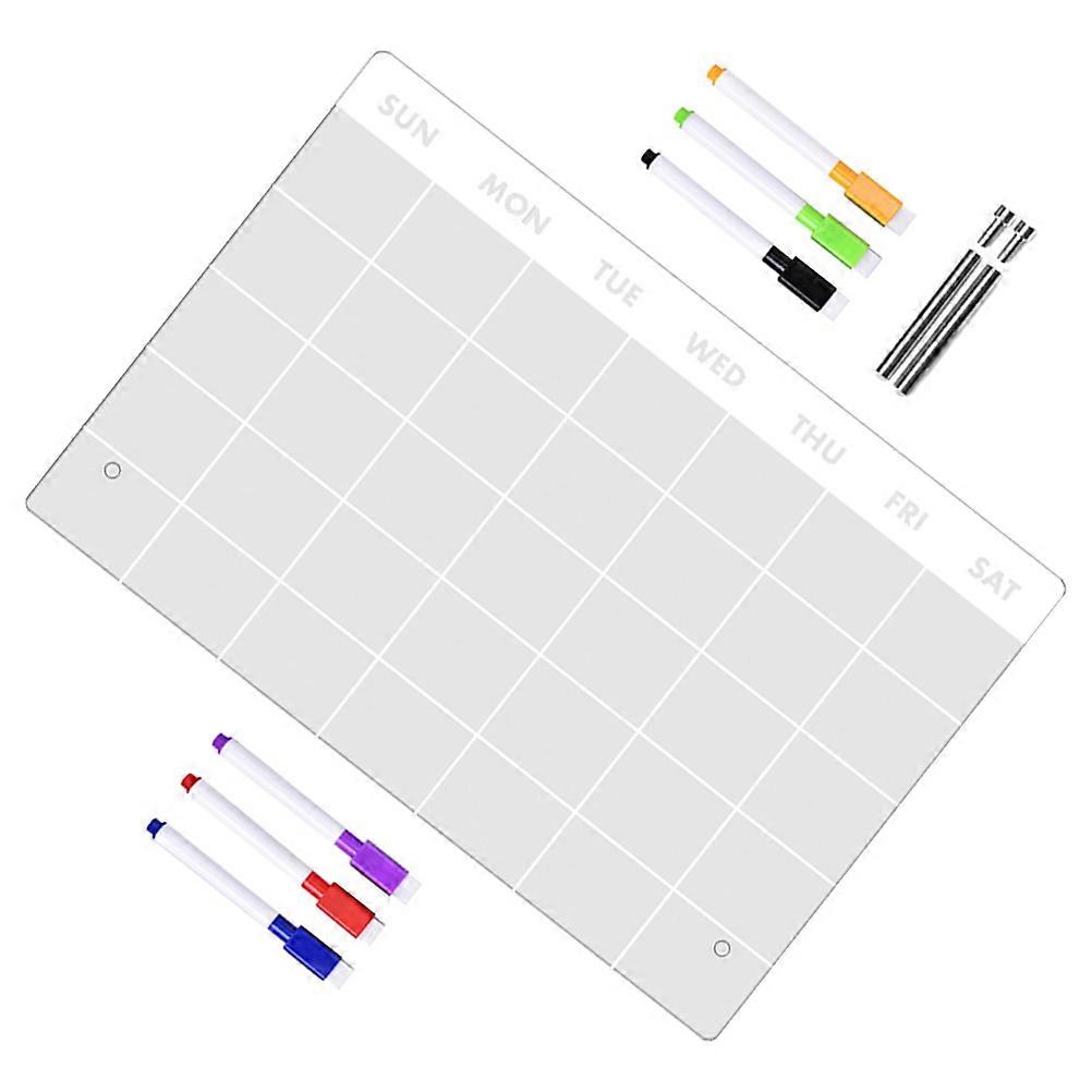 Acrylic Memo Board Desktop Whiteboard for Office 4Sets Transparent Planner