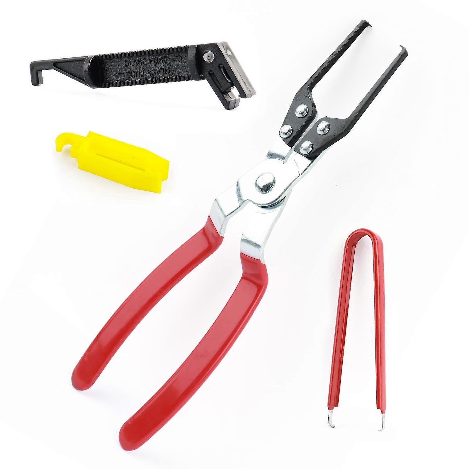 4PCS Car Fuse Puller and Relay Puller Pliers Kit with NonSlip Grip for Precise Fuse Removal