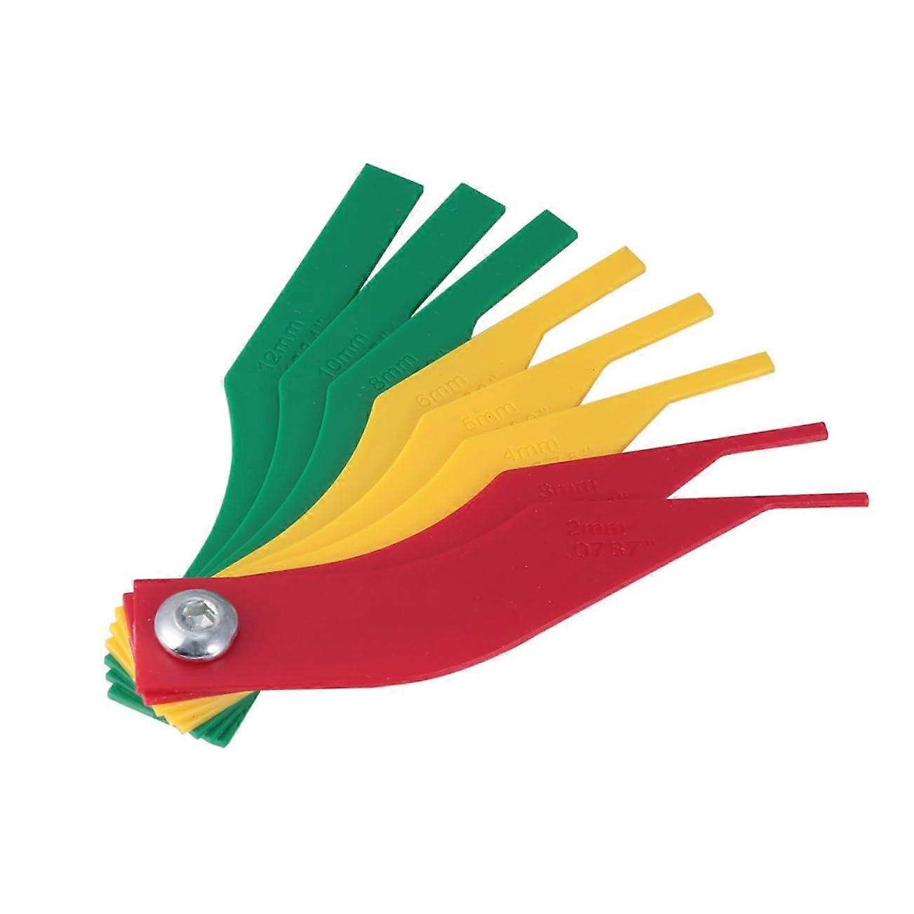 2pcs Brake Pad Thickness Gauge with Clear EasyRead Scale for Accurate Car Brake Pad Inspection