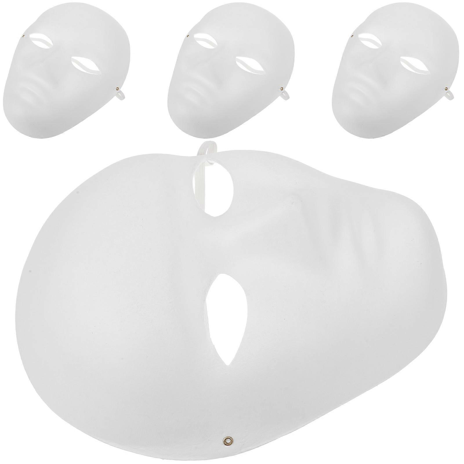 Halloween Masks DIY Pulp Masks 4Pcs for Stage Performance Use