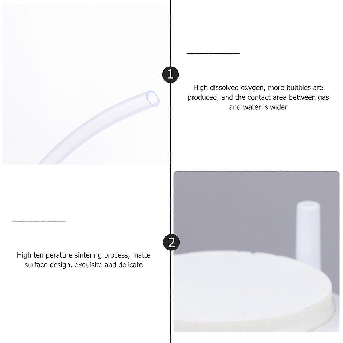 Air Stone Round Ceramic Sand for Fish Tank Use 4Pcs Set Bubble Diffuser