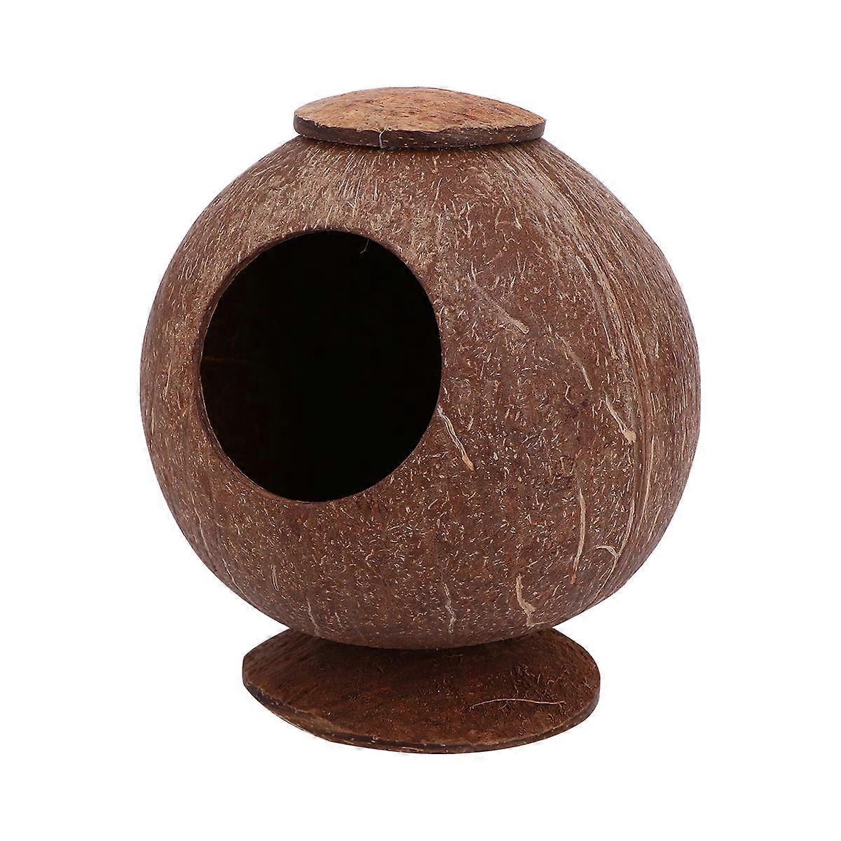 Brown Coconut Shell Bird Nest for Hamster Sleeping Bed Pet Nest