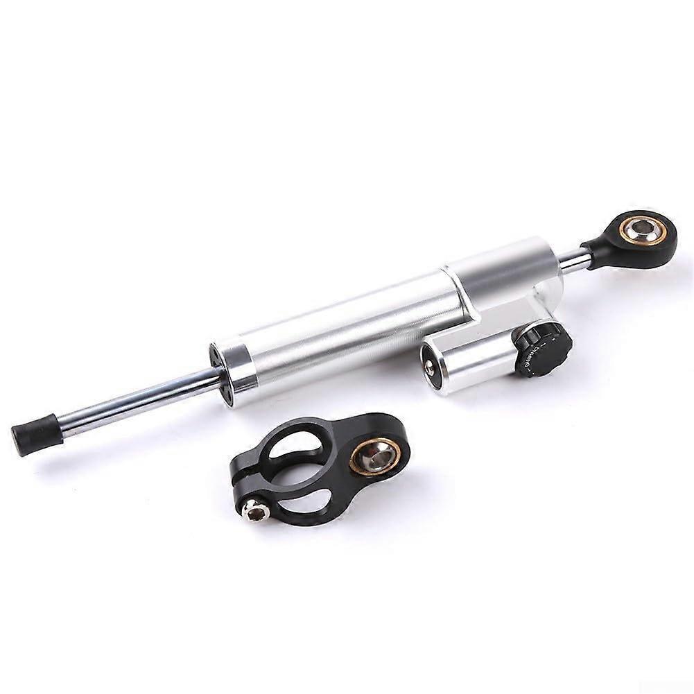 Motorcycle Steering Damper 256mm Adjustable Handlebar Stabilizer Bracket Steel for Smooth Control