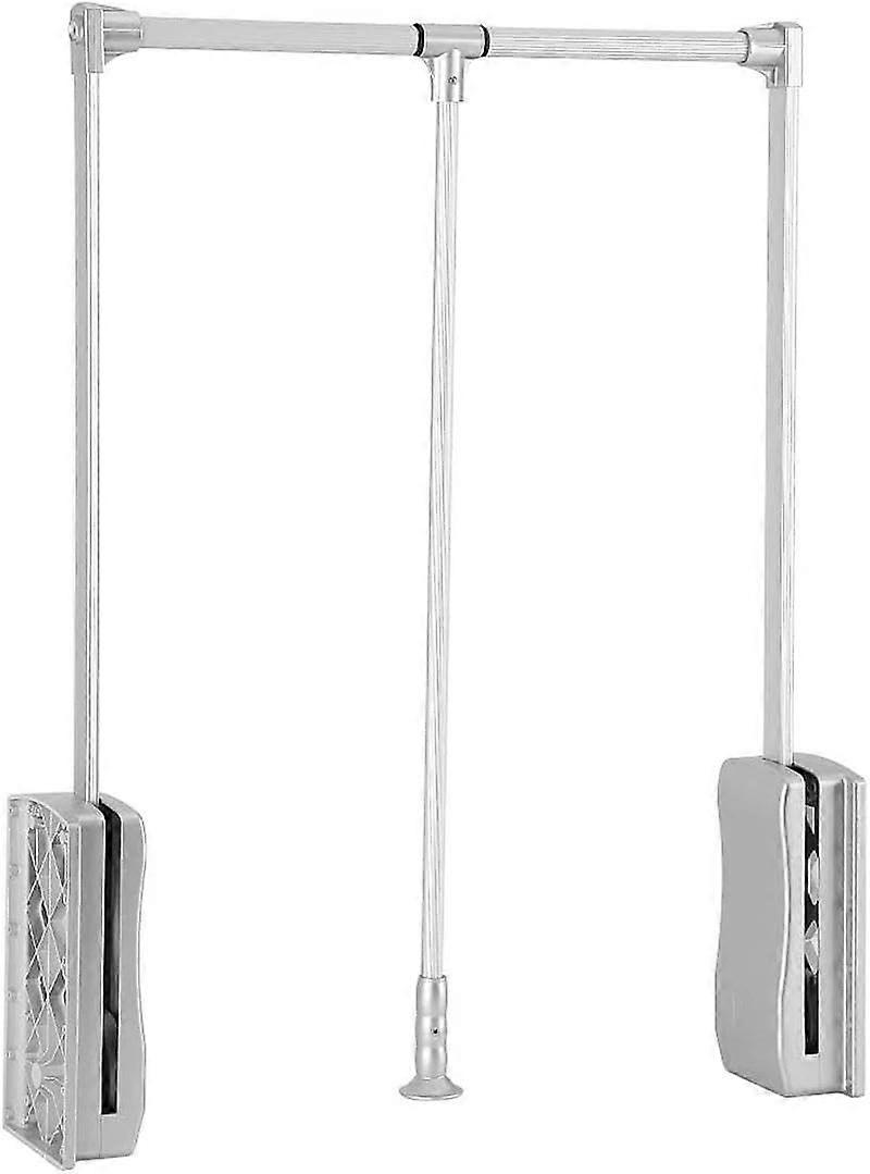 Pull Down Closet Rod Adjustable Height Wardrobe Hanging Rail with Smooth Lift and Durable Metal