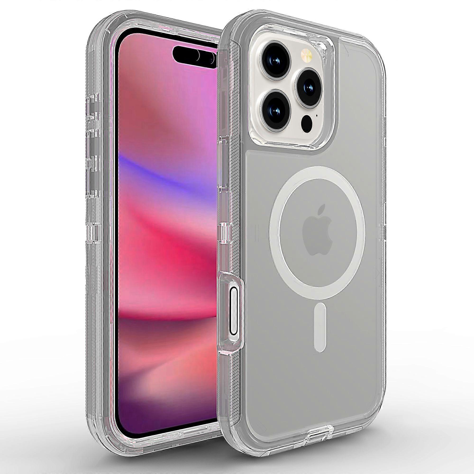 For iPhone 16 Pro Max Case Compatible with MagSafe Shockproof TPU + PC Phone Back Cover