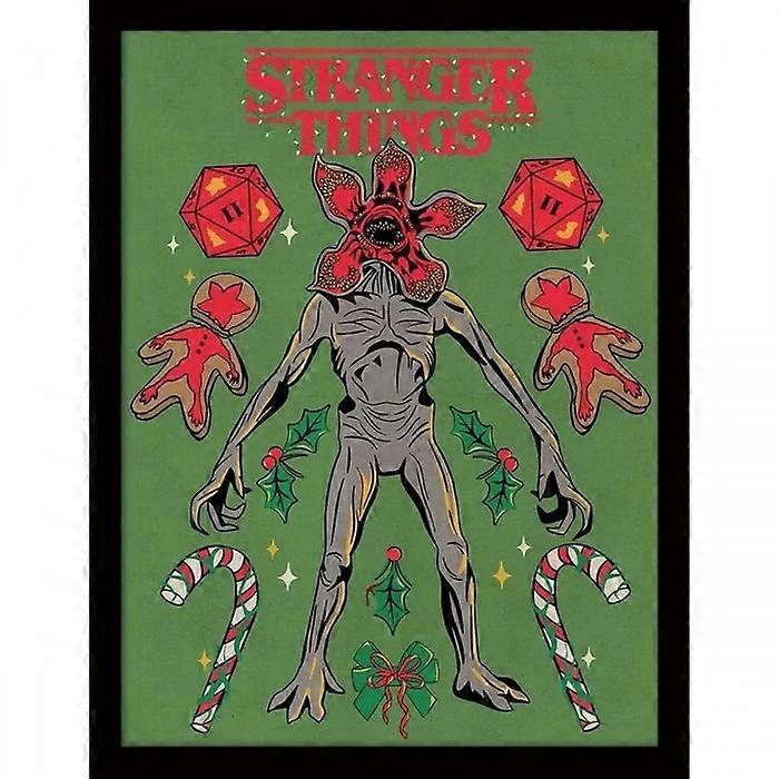 Affiche de Noël du Démogorgon de Stranger Things