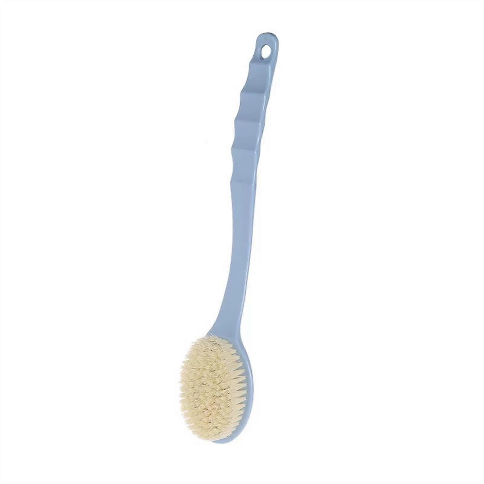 Shower Body Brush with Long Handle Back Scrubber, Exfoliating Balanced Bristles, Blue