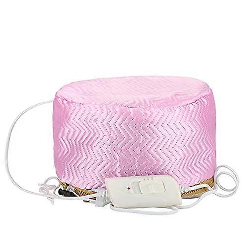 Hair Steamer Cap Electric Heating for Deep Conditioning with Adjustable Temperature Waterproof Pink