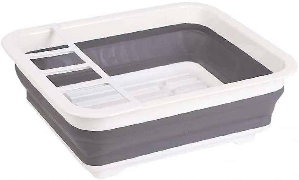 Foldable Dish Drying Rack for Kitchen Counter, SpaceSaving Tableware Storage Basket