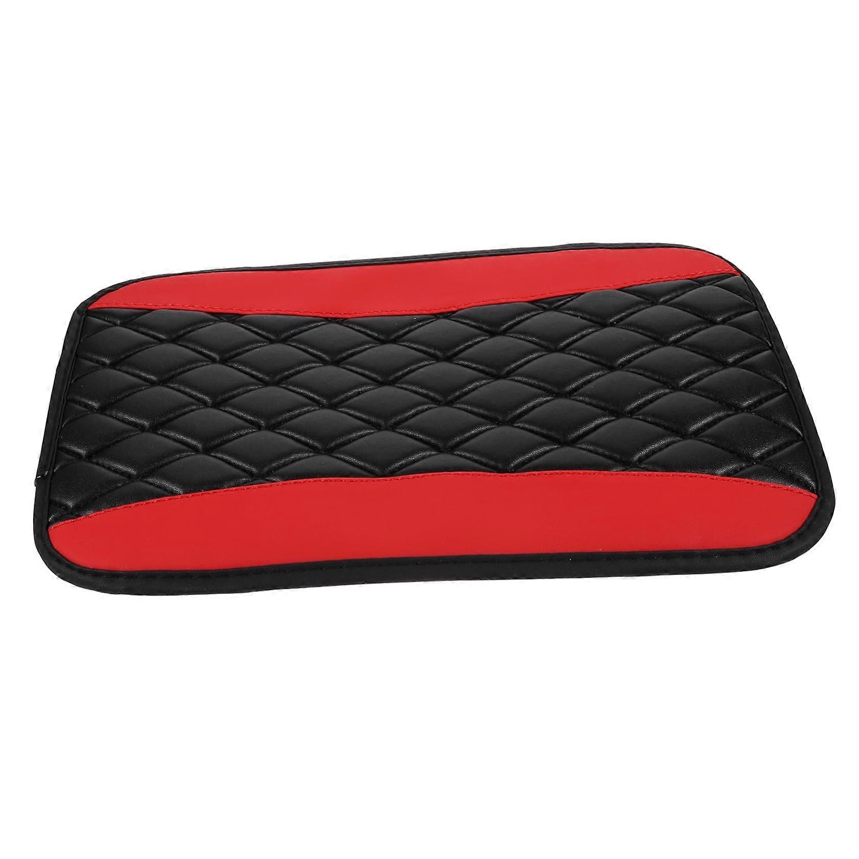 PU Leather Car Armrest Cover Universal Center Console Protector Easy Install Smooth Touch