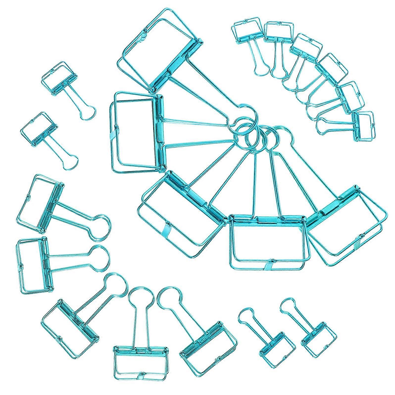 20Pcs Colorful Binder Clips Set MultiSize Bright Color Coated Document Organizer for Office School