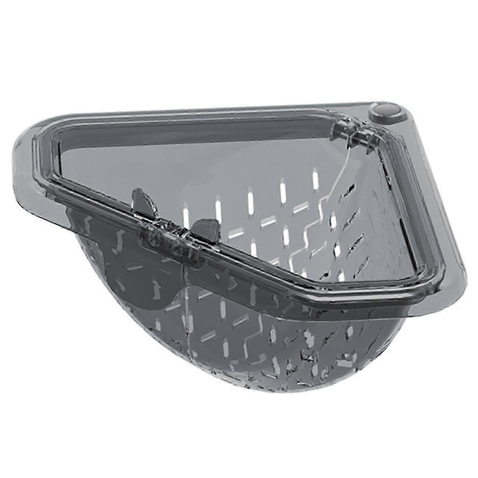 Triangular Draining Basket for Sink Space-Saving Triangular Design Fits Any Corner. Organized Kitchen Solution
