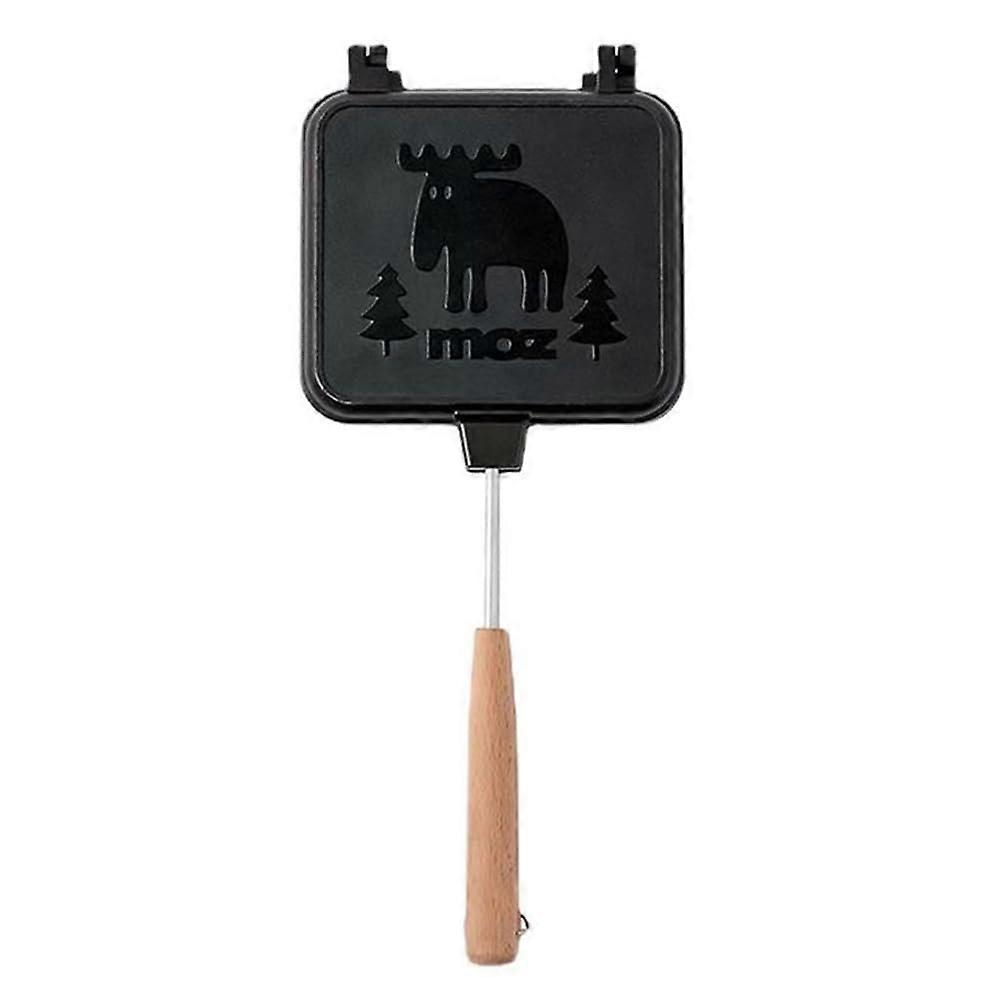 NonStick Sandwich Maker Grill Pan with DualSided Heating for Bread Toast and Camping Cooking