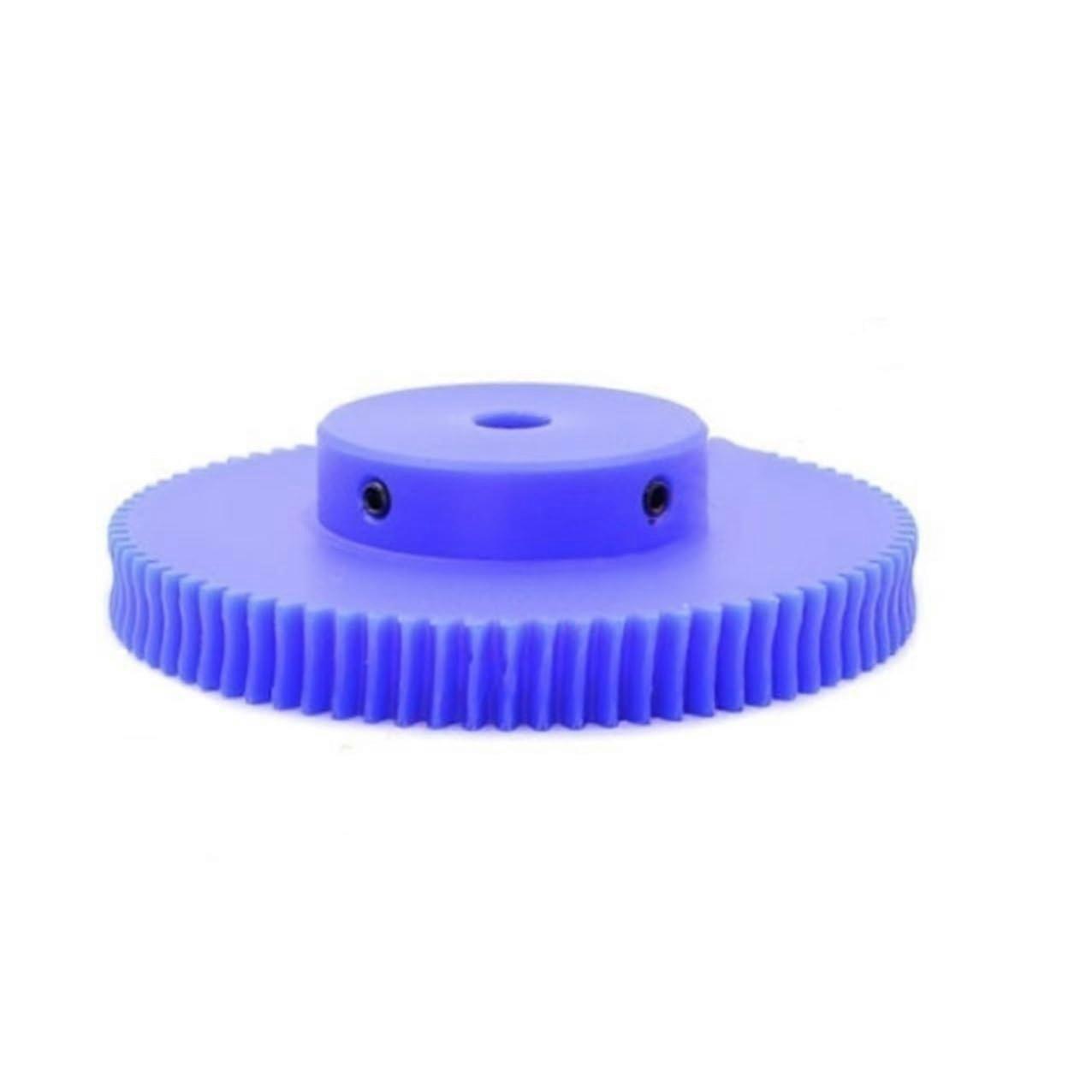 Blue Nylon Worm Gear 8mm Bore 60T 1M Module Durable  Precision Multiple Speed Ratios
