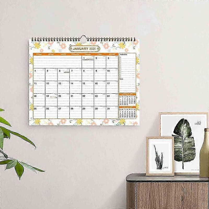 WUD5548 2026 calendar with hanging hook for easy display