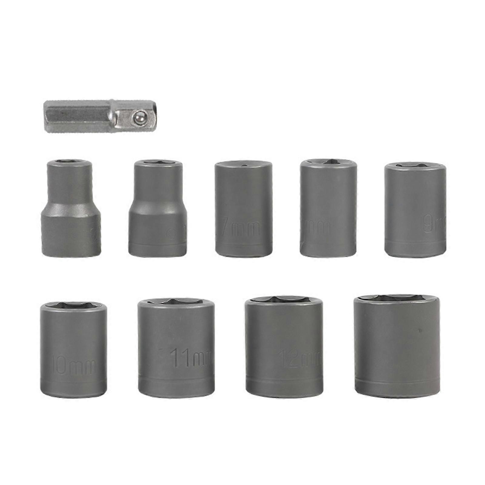 10Pc Quick Install Socket Adapter Set Durability Construction Broad Compatibility for Efficient Work in Various Application Multicolor