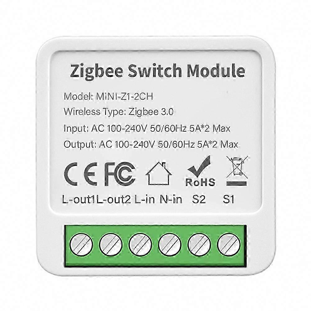 ZigBee Smart 2-Way On/Off Switch Mini Concealed Box for Home Automation
