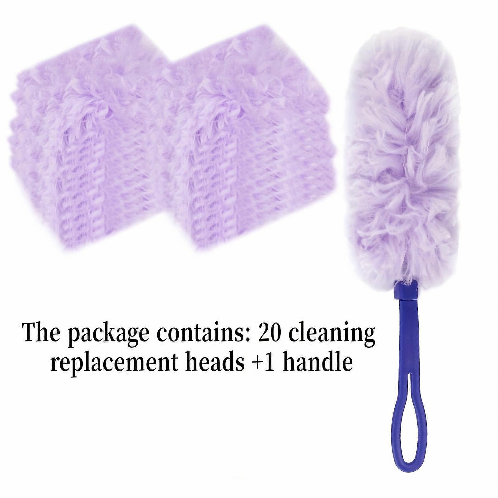 Heavy-Duty Thickened Disposable Dust Removal Cleaning Head Replacement Bag with 1 Handle,Replaceable Small Cloth Handle