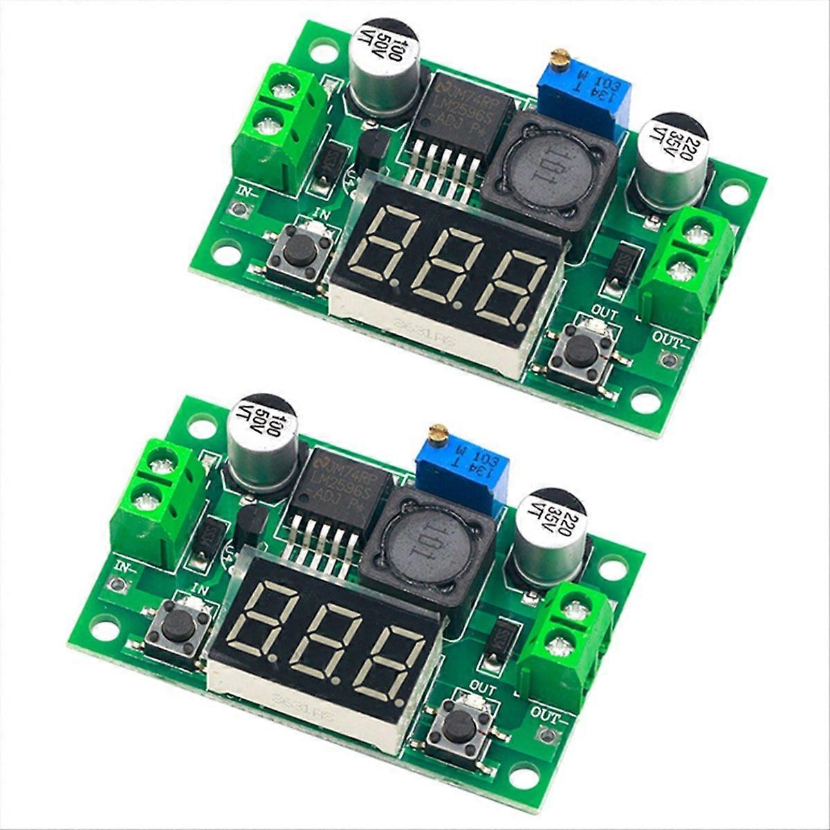 2Pcs LM2596S DC-DC Step-down Power Supply Regulator Module