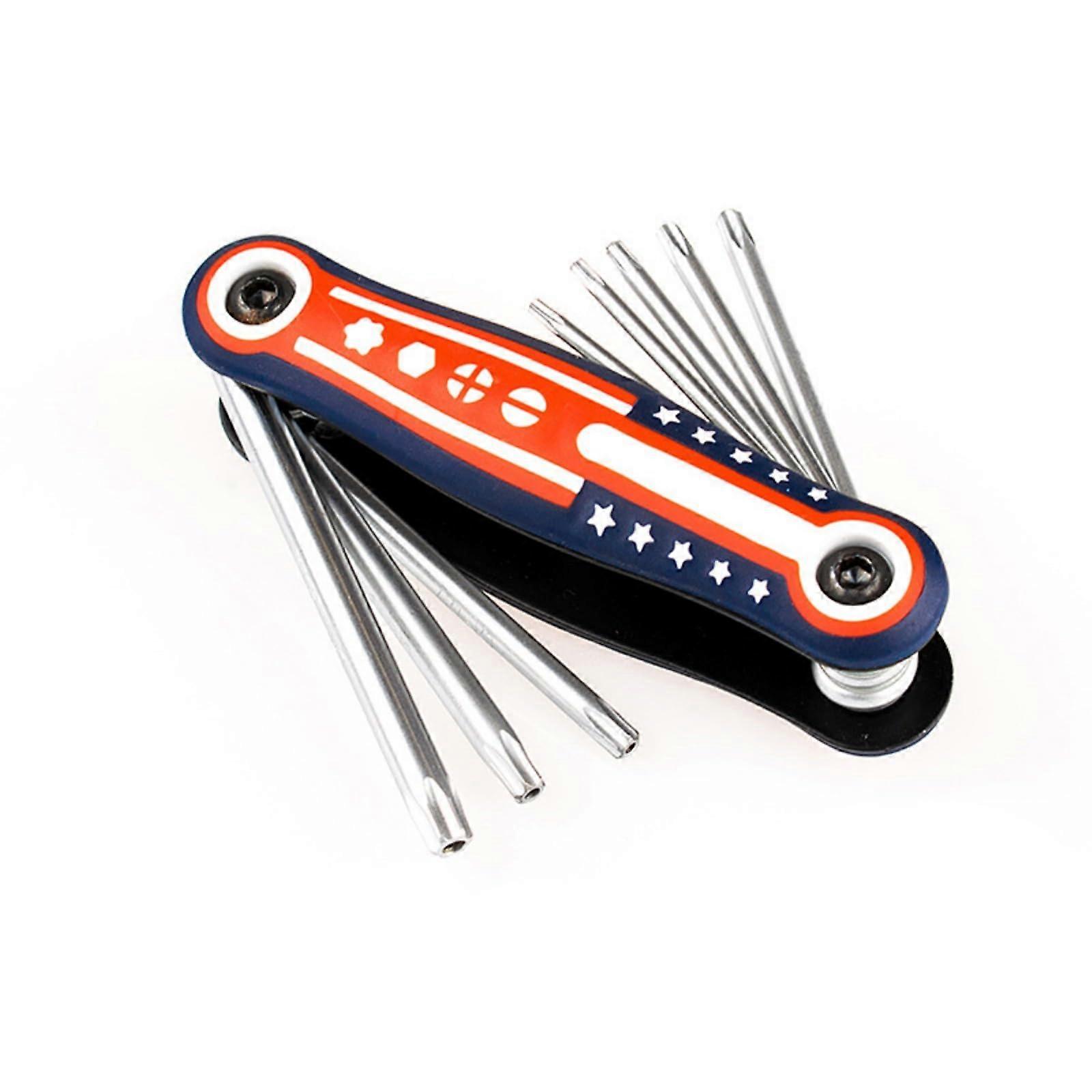 Bike  Tool Kit Folding Bicycle Multitool for Mountain and Road Bikes with Multi Screwdriver Set