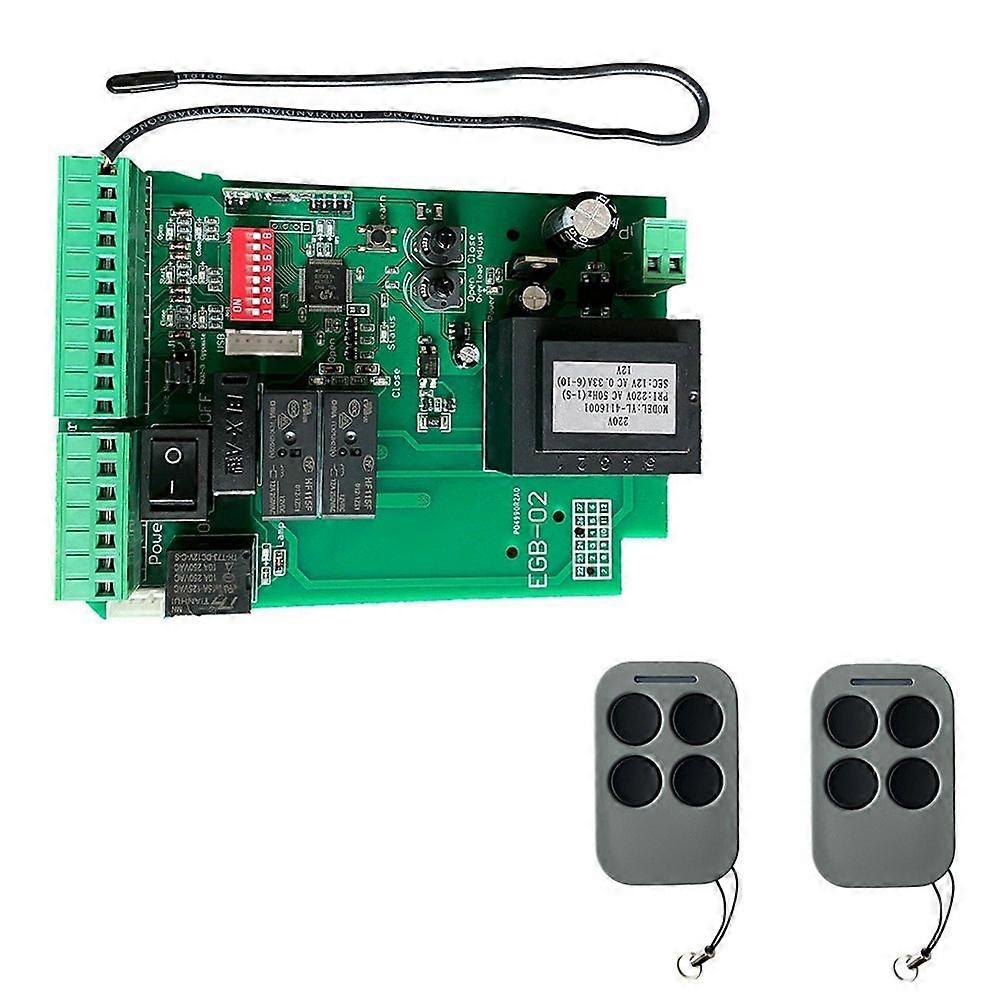 AC2200V Gate Motor Control Board +2xRemote Control for Automatic Sliding Gate Opener
