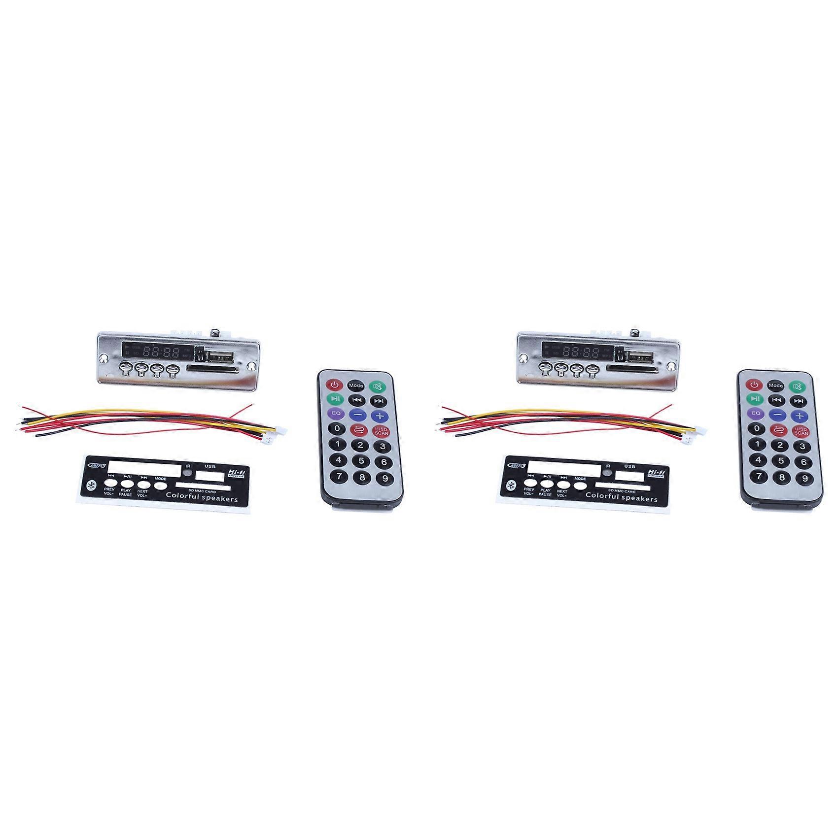 2X Bluetooth Mp3 Decoder Board Decoding Player Module Support Fm Radio Usb Tf Lcd Plastic Mp3 Wma Decoder Board