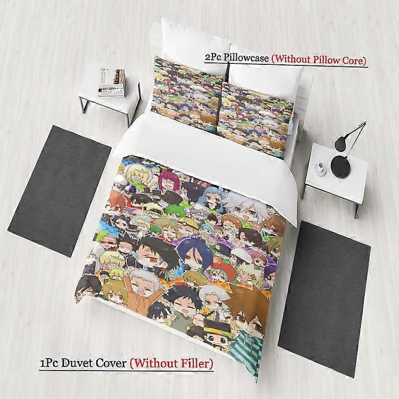 Tutor Q Version Character Collection Pattern Three-Piece Set Soft And Comfortable bedding