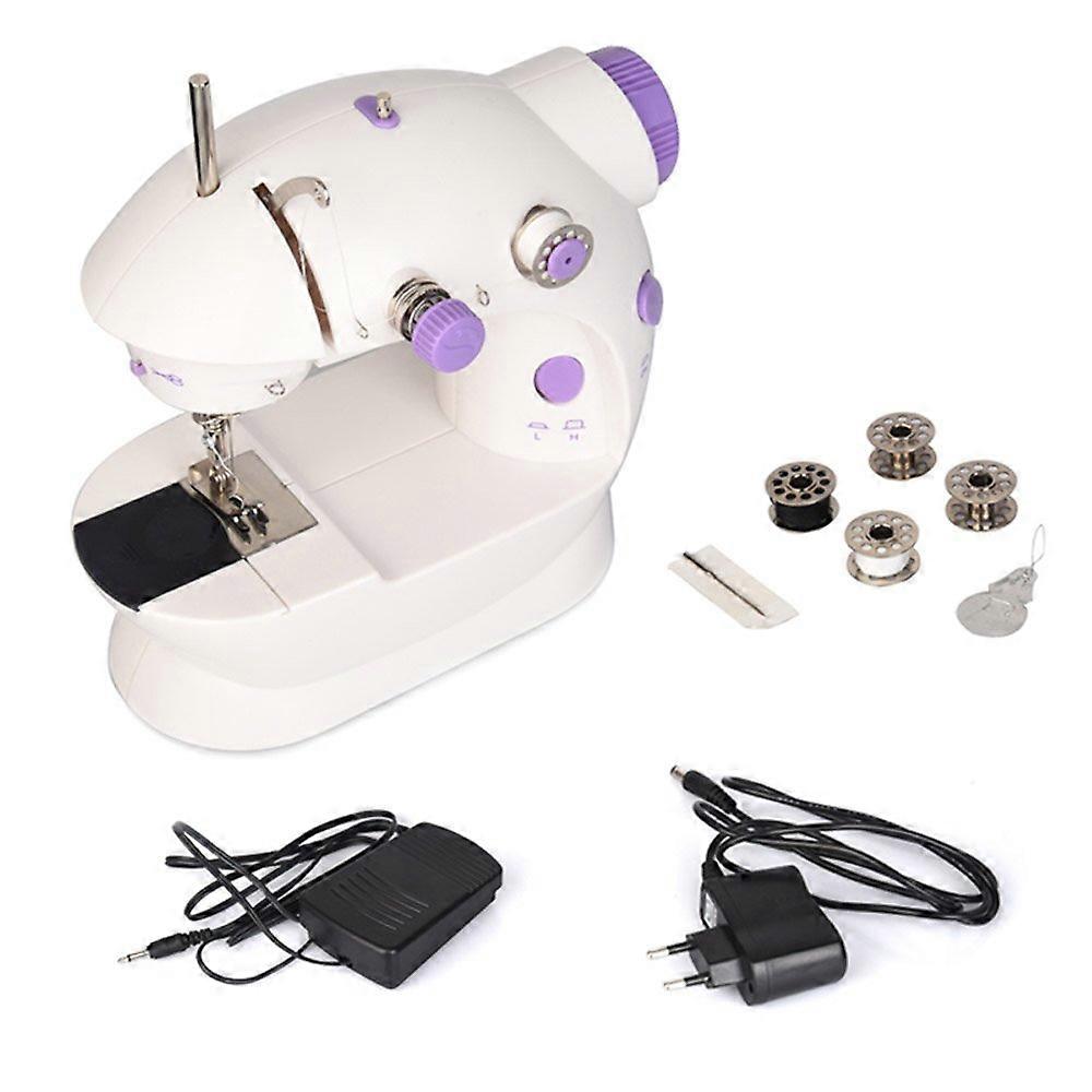 Portable Mini Sewing Machine with Dual Speed and Overlock Double Threads for Quick Repairs