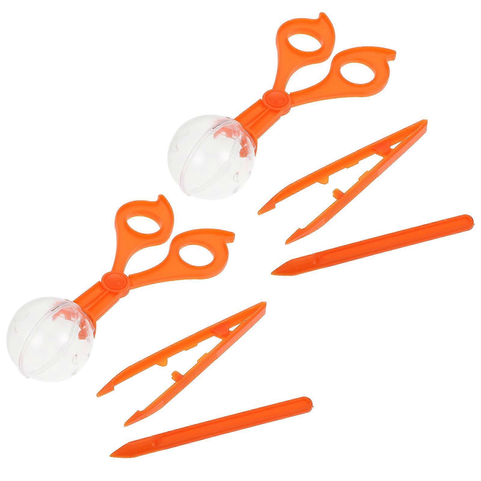 Tong For Kids Students Outdoor Catching Tool Compact Plastic 2 Sets