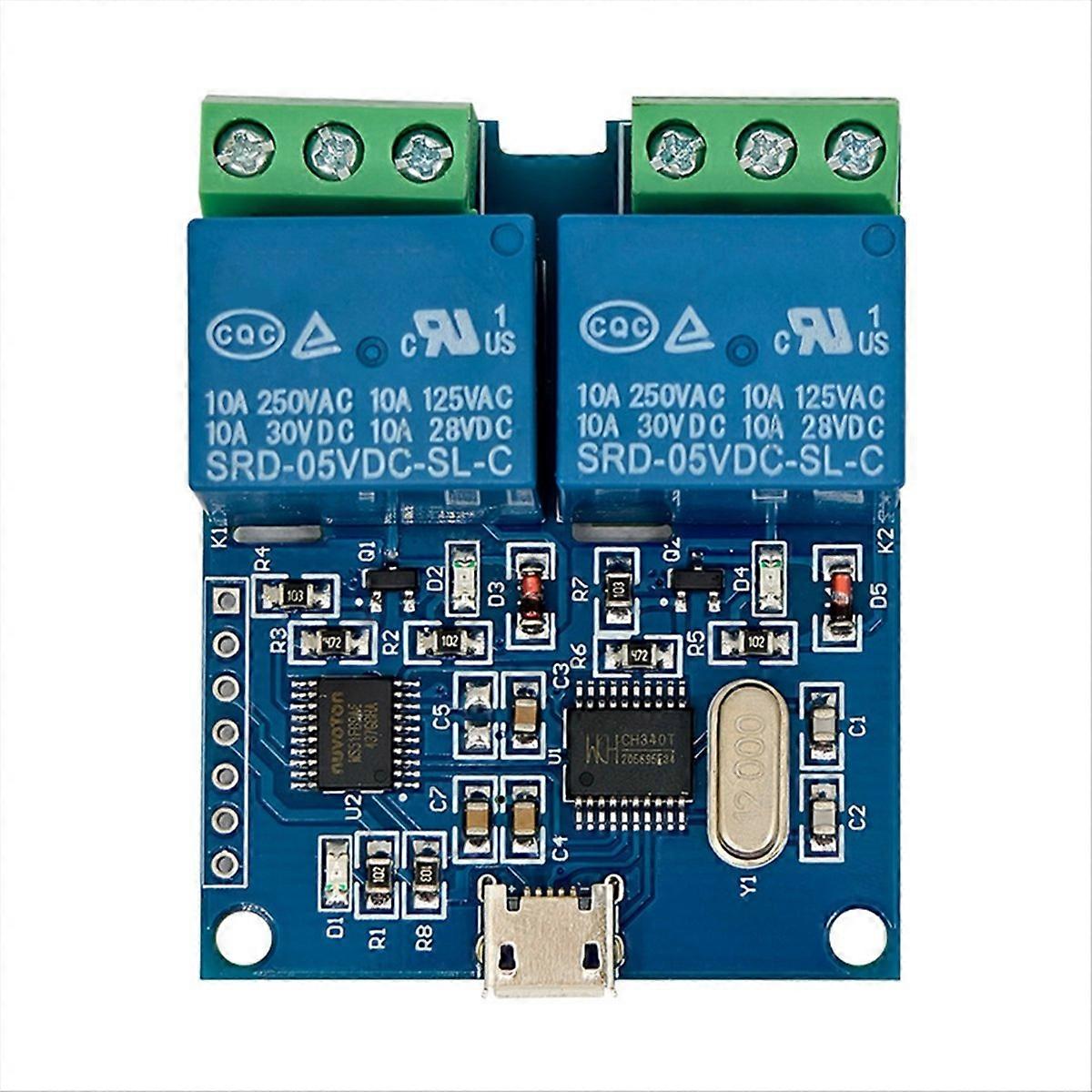 LCUS-2 Type Two-Way USB Relay Module Intelligent Control USB Switch USB Control Relay for Electronic