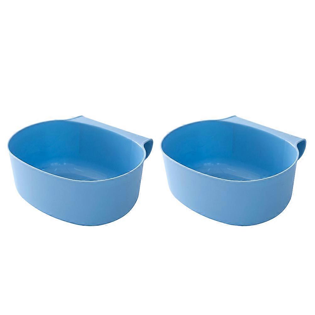Rubbish Container for Trash Storage 2Pcs Blue Hanging Kitchen Garbage Box