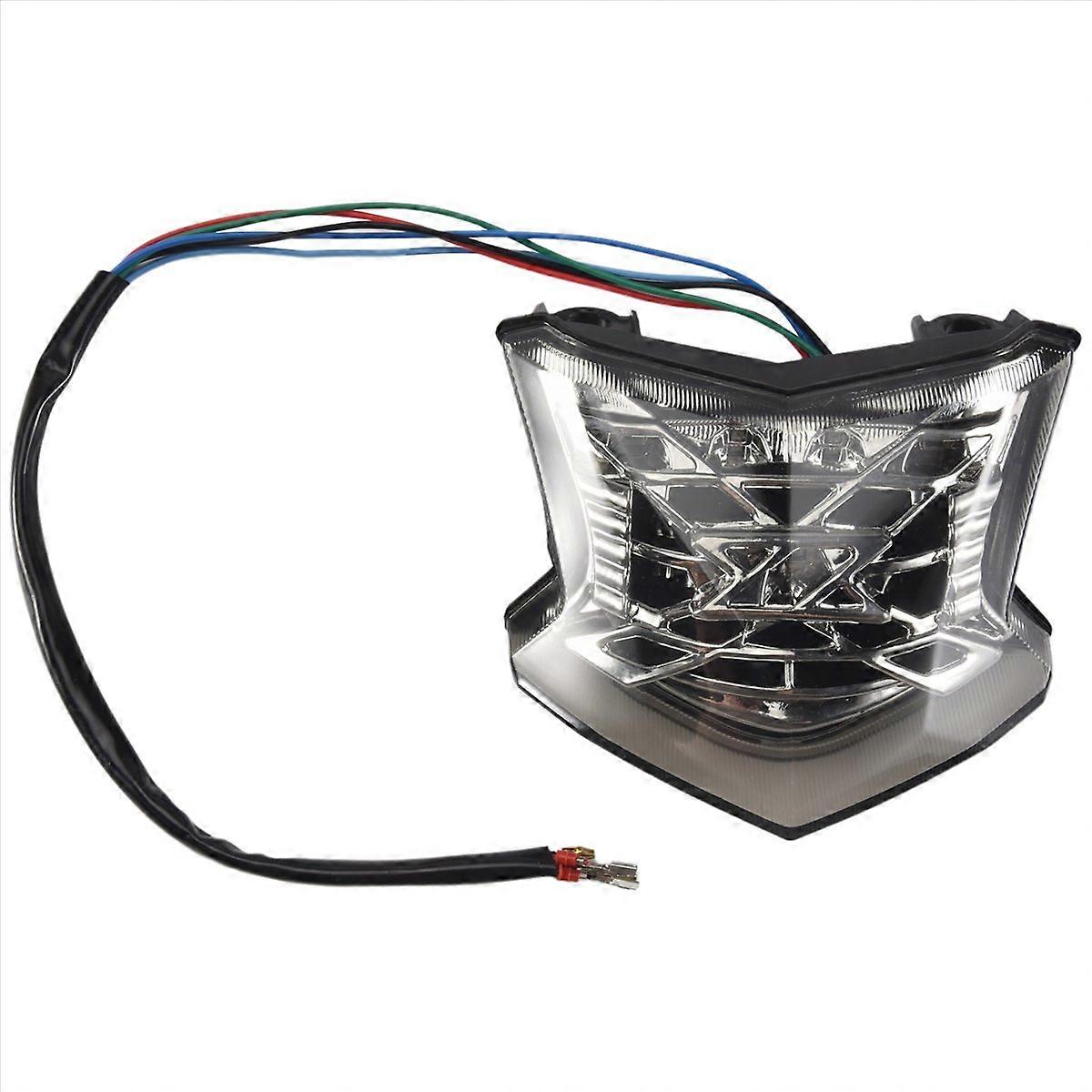 Motorcycle Integrated LED Tail Light Brake Stop Light (White)