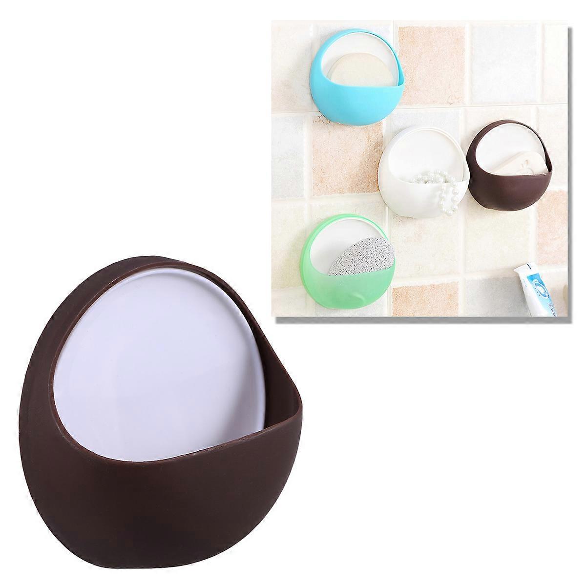 Bathroom Wall-Mounted Soap Dish Suction Cup Soap Holder for Coffee Use