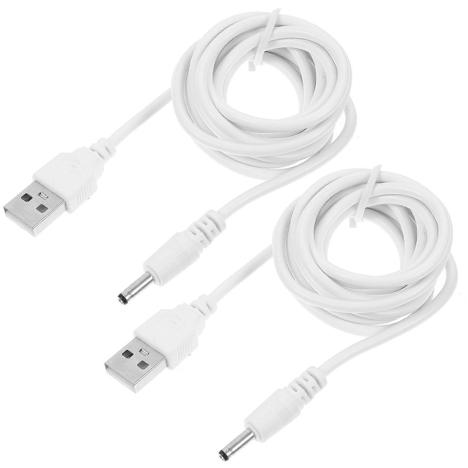 USB to Dc Charging Cable for Appliance 10Pcs White Replacement Dc Charger Cable