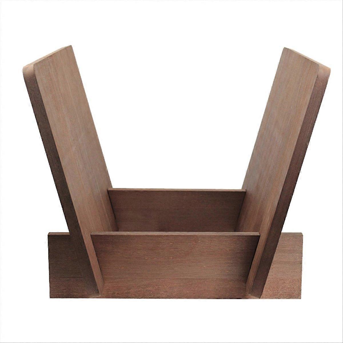 Vinyl Record Storage Holder Solid Wood Stand Desktop Display