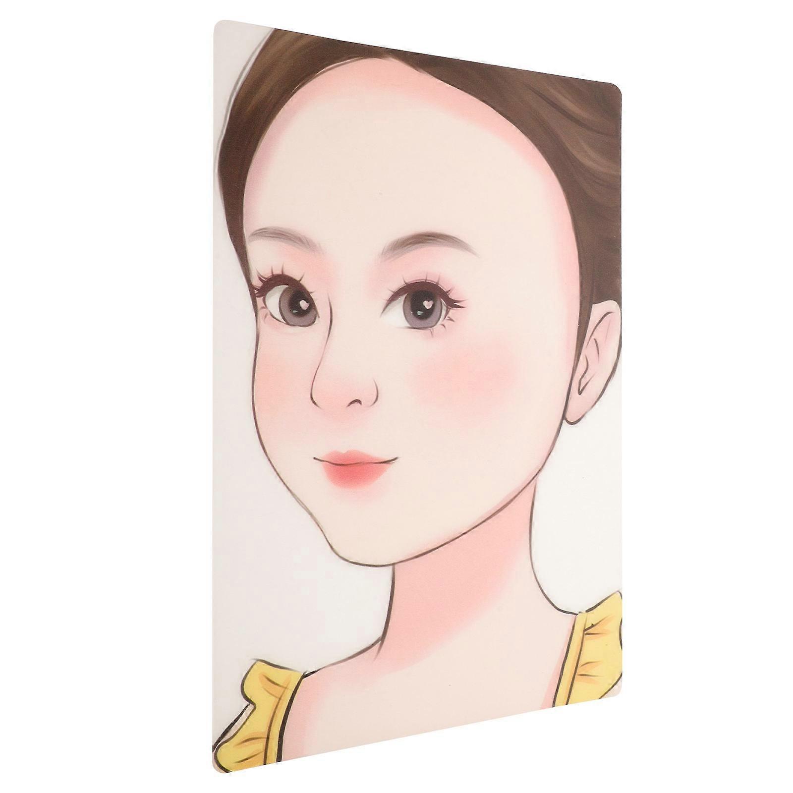 Face Painting Practice Board for Makeup Supplies Plastic Reusable Face Practice Tool