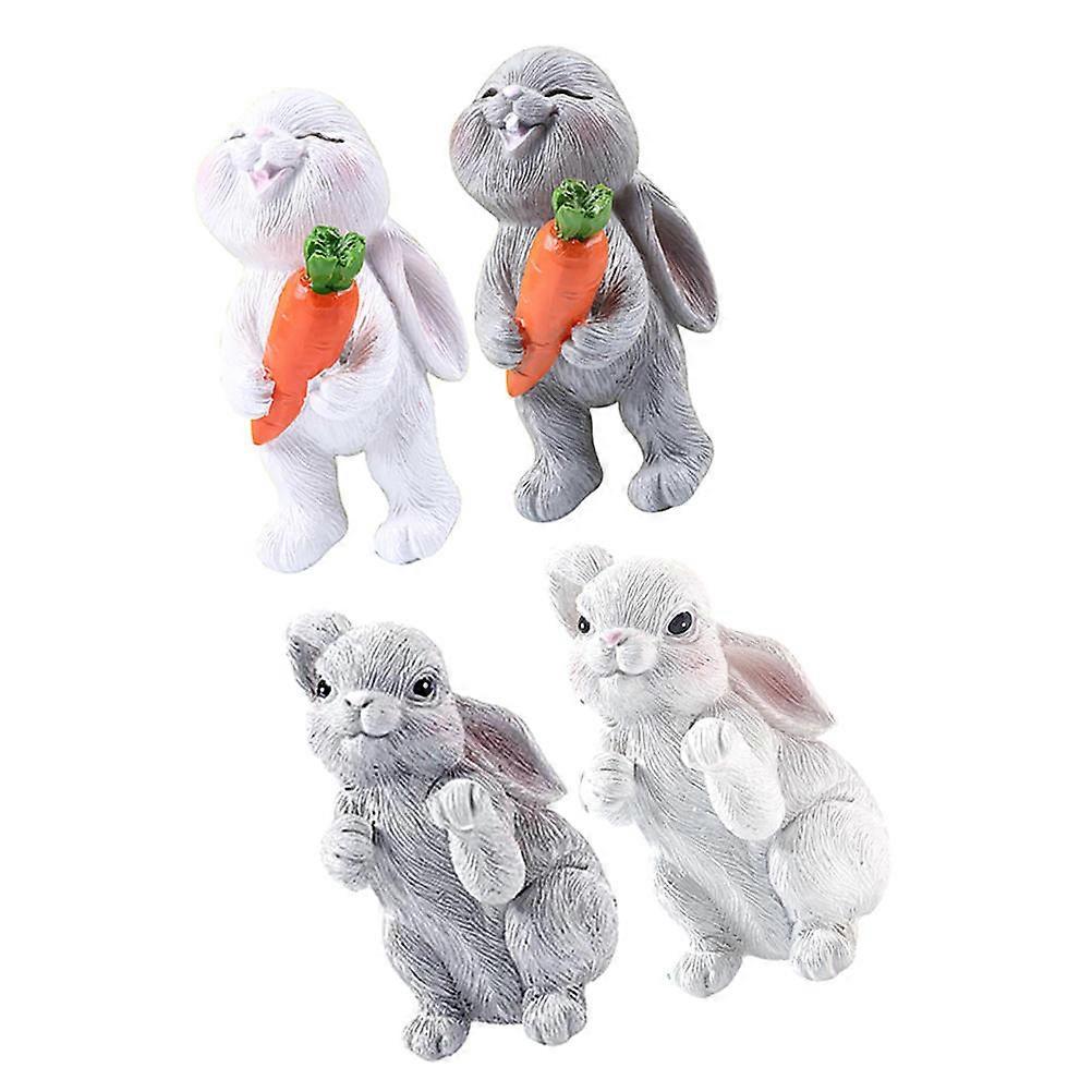 Punch Free Hooks Cartoon Rabbit Clothes Hook for Hanging 4Pcs Set