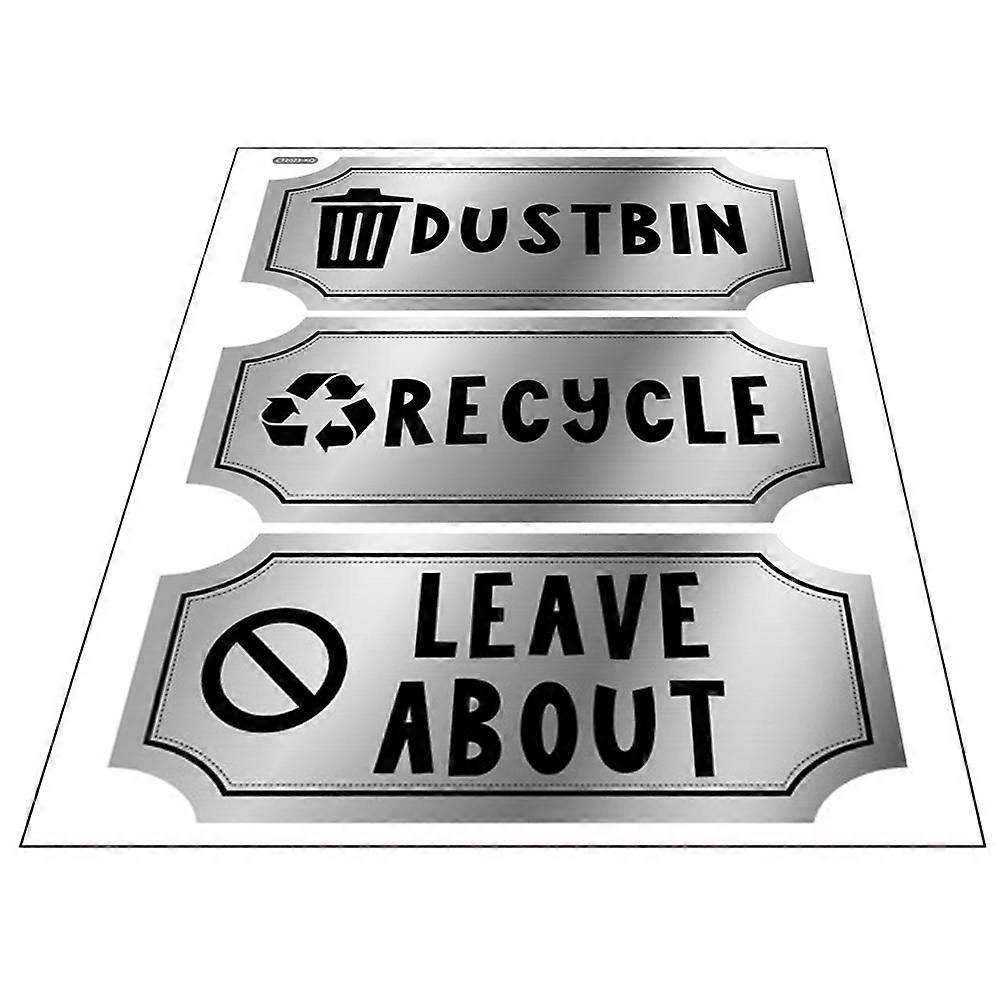 Trash Bin Sticker for Decor 1 Sheet Trash Can Adhesive Symbol Sticker