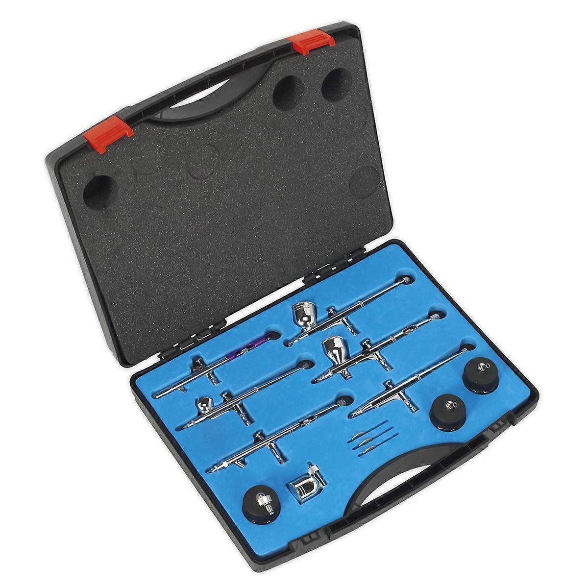 Sealey Ab936 Air Brush Kit 10Pc Gravity/Suction Feed