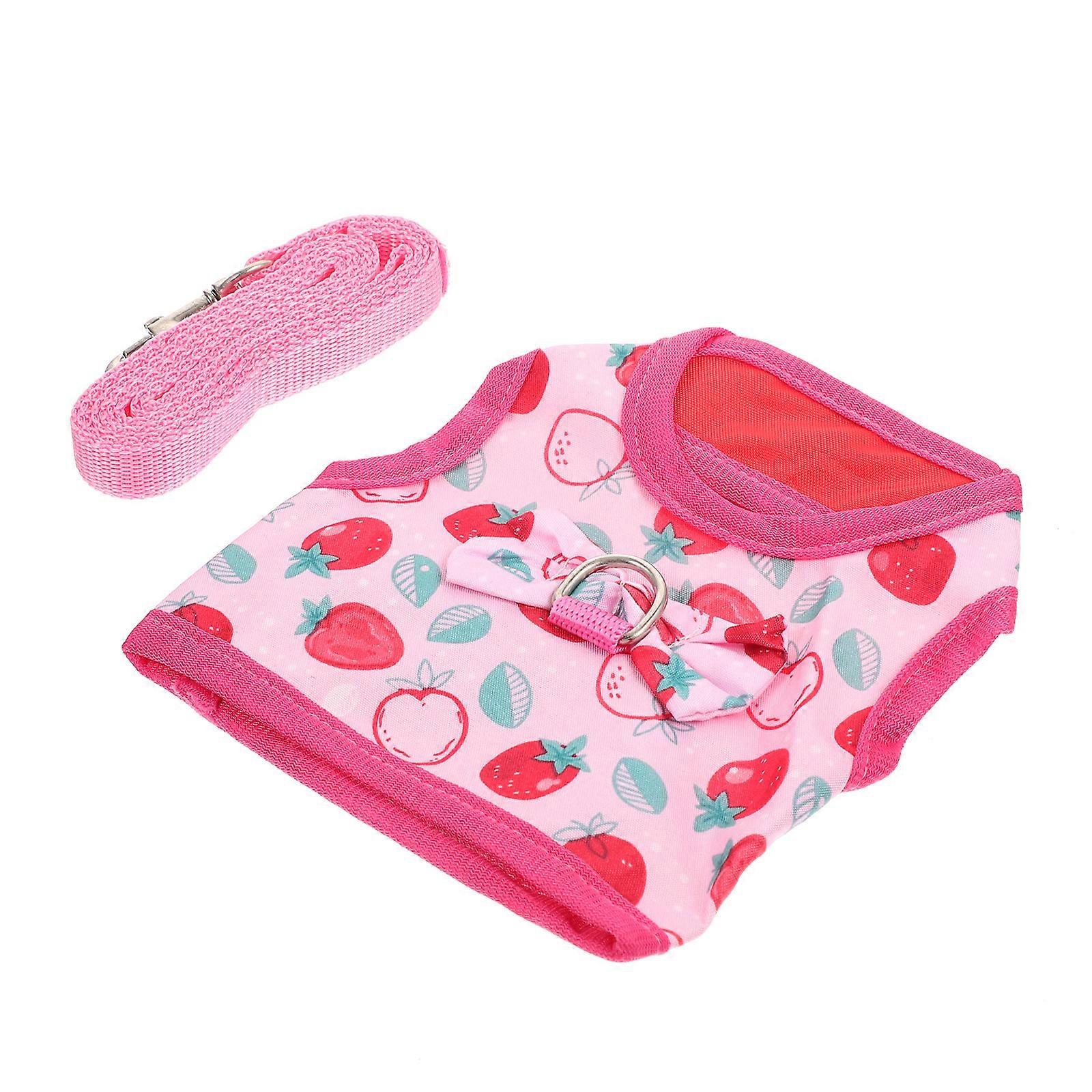 Rabbit Clothes Leash Small Pets Harness for Adjustable Pets Traction Rope 2Sets