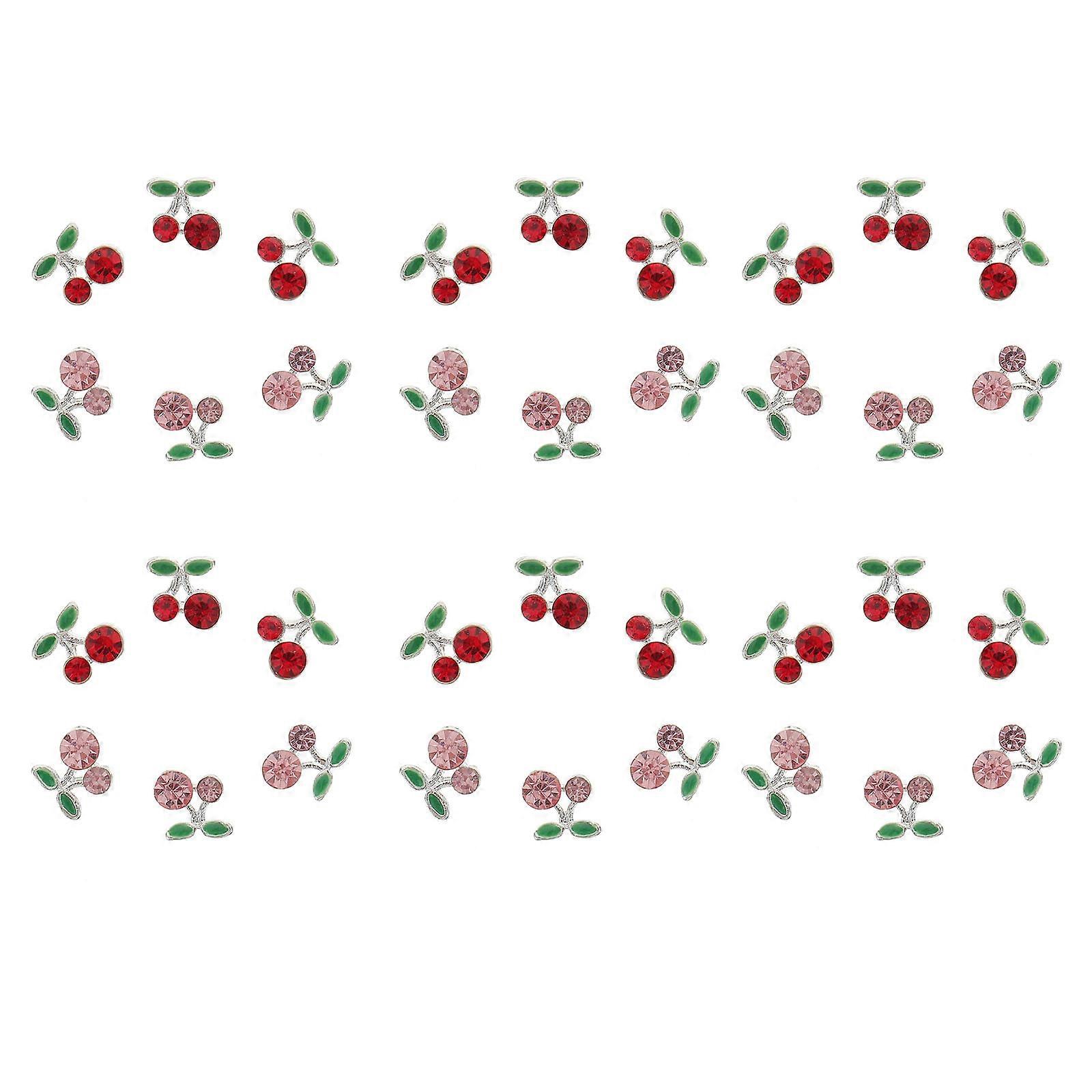 Nail Cherry Charms for Manicure Decoration 180Pcs Assorted Color