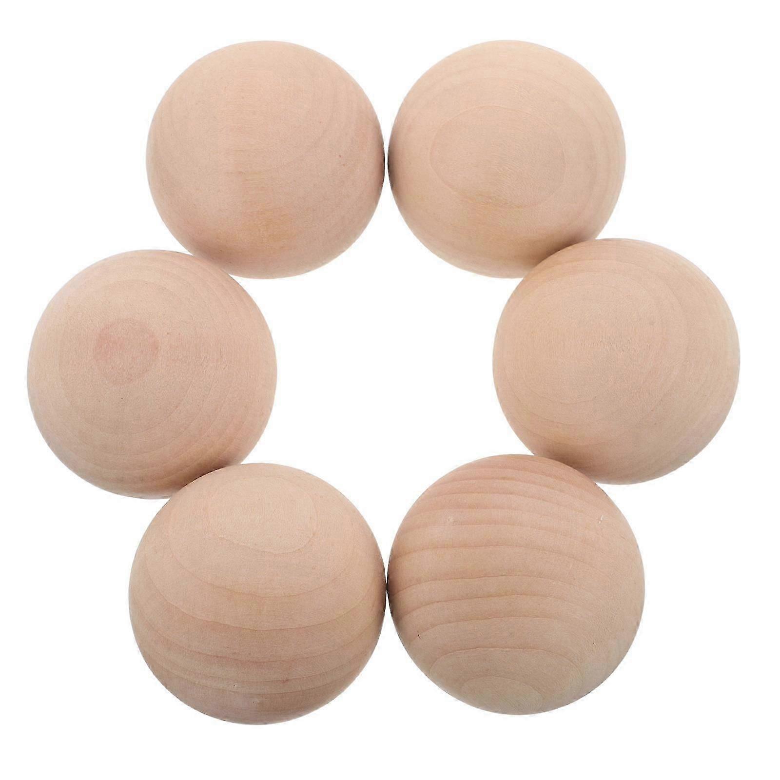 Solid Wood Croquet Balls for Playing 6Pcs Replacement Outdoor Lawn Game