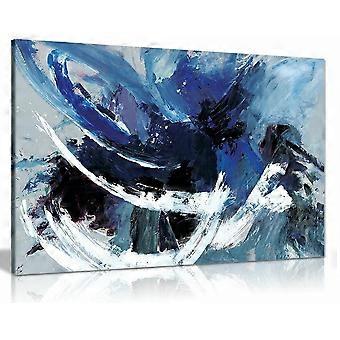 Quebra-cabeça abstrato azul e branco - Desafio mental F755