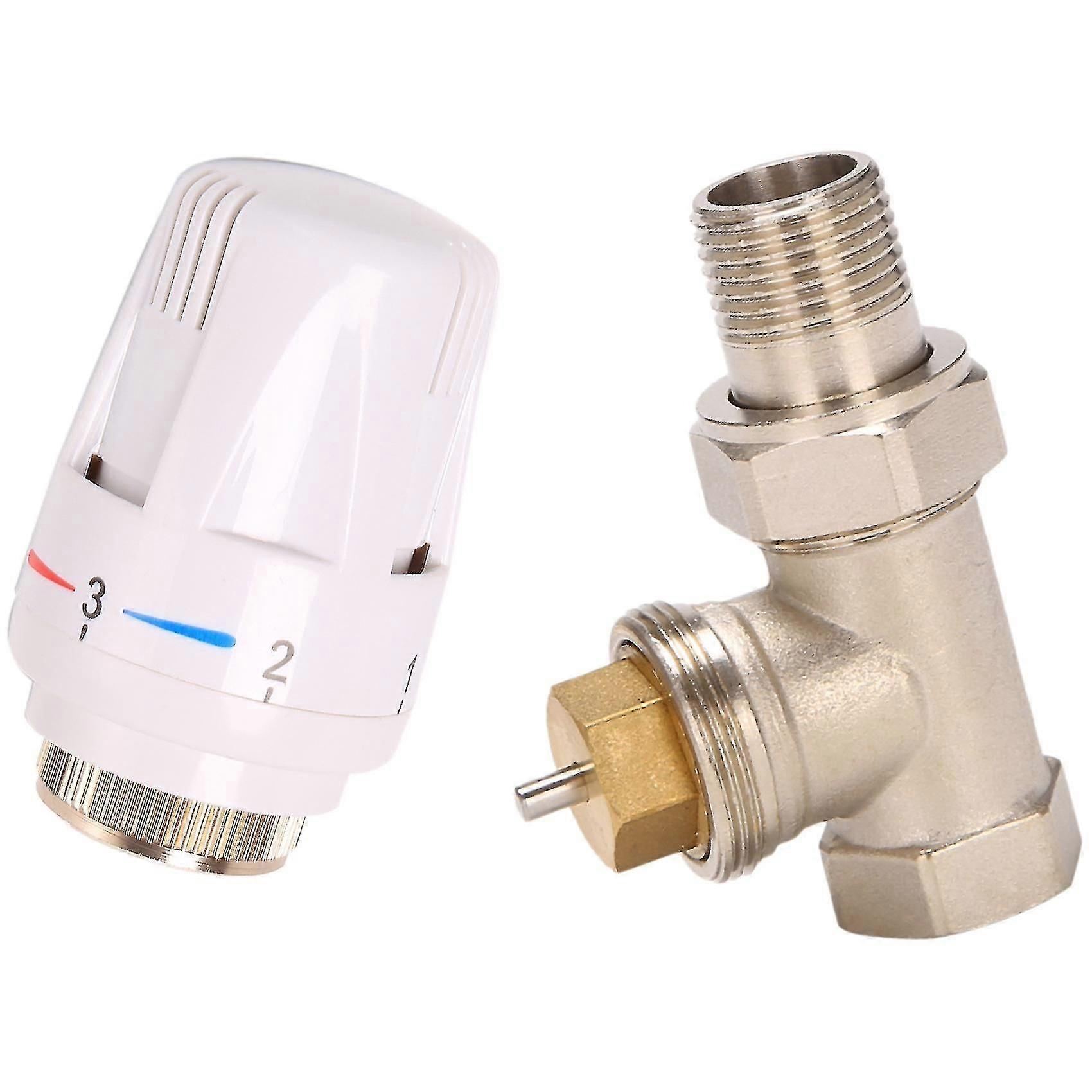 Brass Thermostatic Radiator Valve, Straight Type, DN15, Automatic Temperature Control